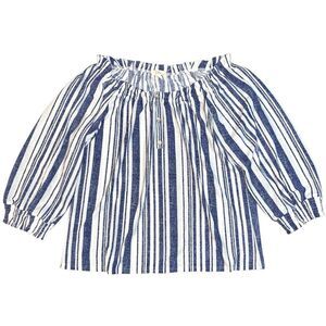 Tea, Please Women’s Striped Off-Shoulder Blouse | Size S